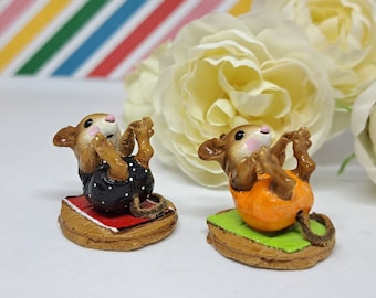 Wee Forest Folk M-260 Roly-poly Miniature Mice Exercising - Etsy