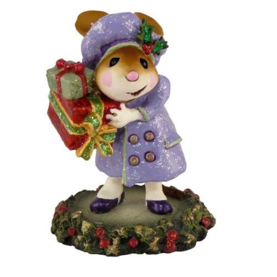 Wee Forest Folk M-326 Mary's Christmas in Purple, Miniature