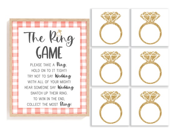 The Ring Game Bridal Shower Ring Game Put a Ring on It Game - Etsy