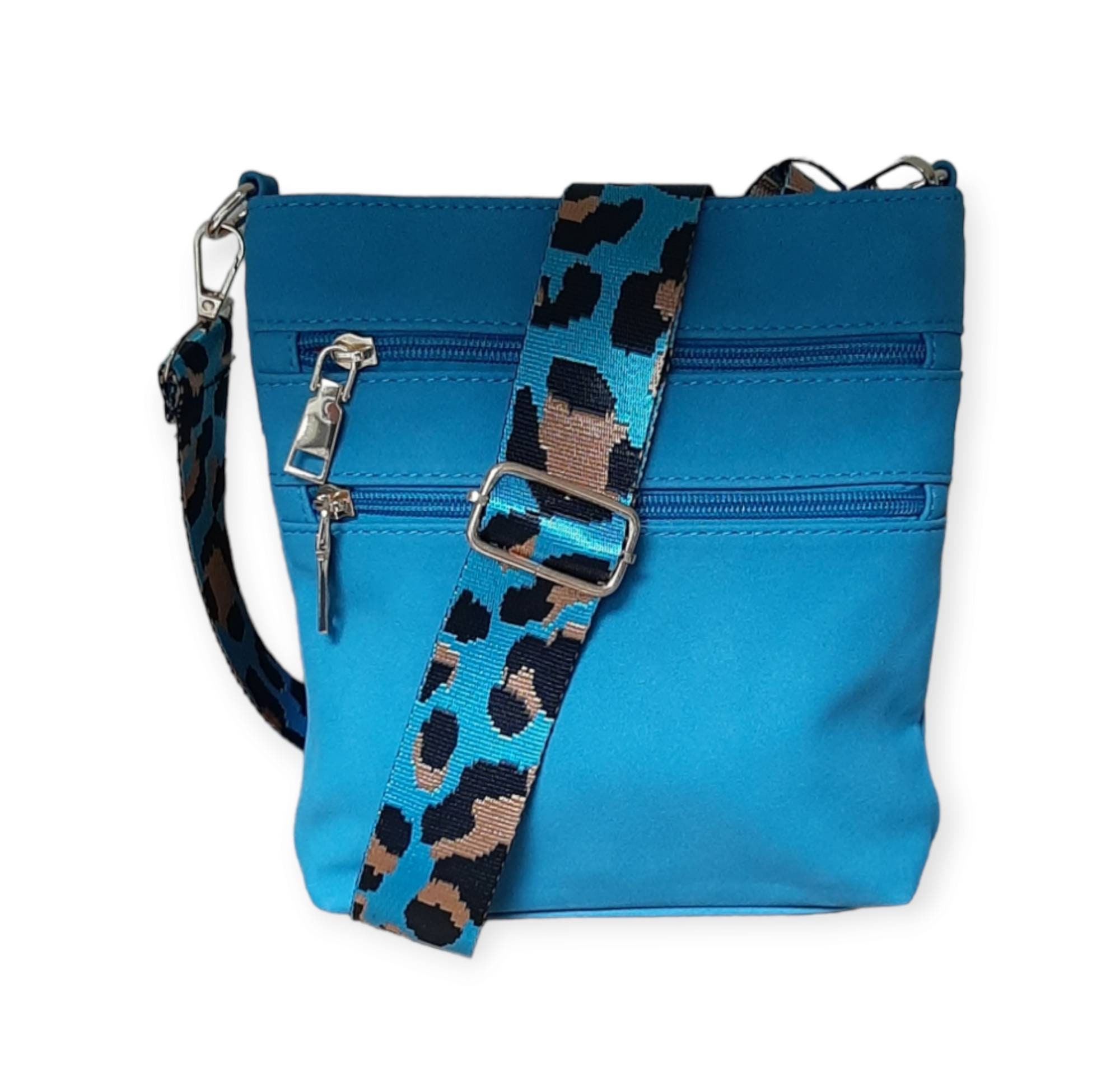Navy Blue Chevron Print Nylon Bag Strap. Customisable Bag Strap