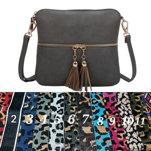 Tassel Crossbody Bag, Various Colours, Personalised with Changeable Strap,  Shoulder Bag - Gold Hardware