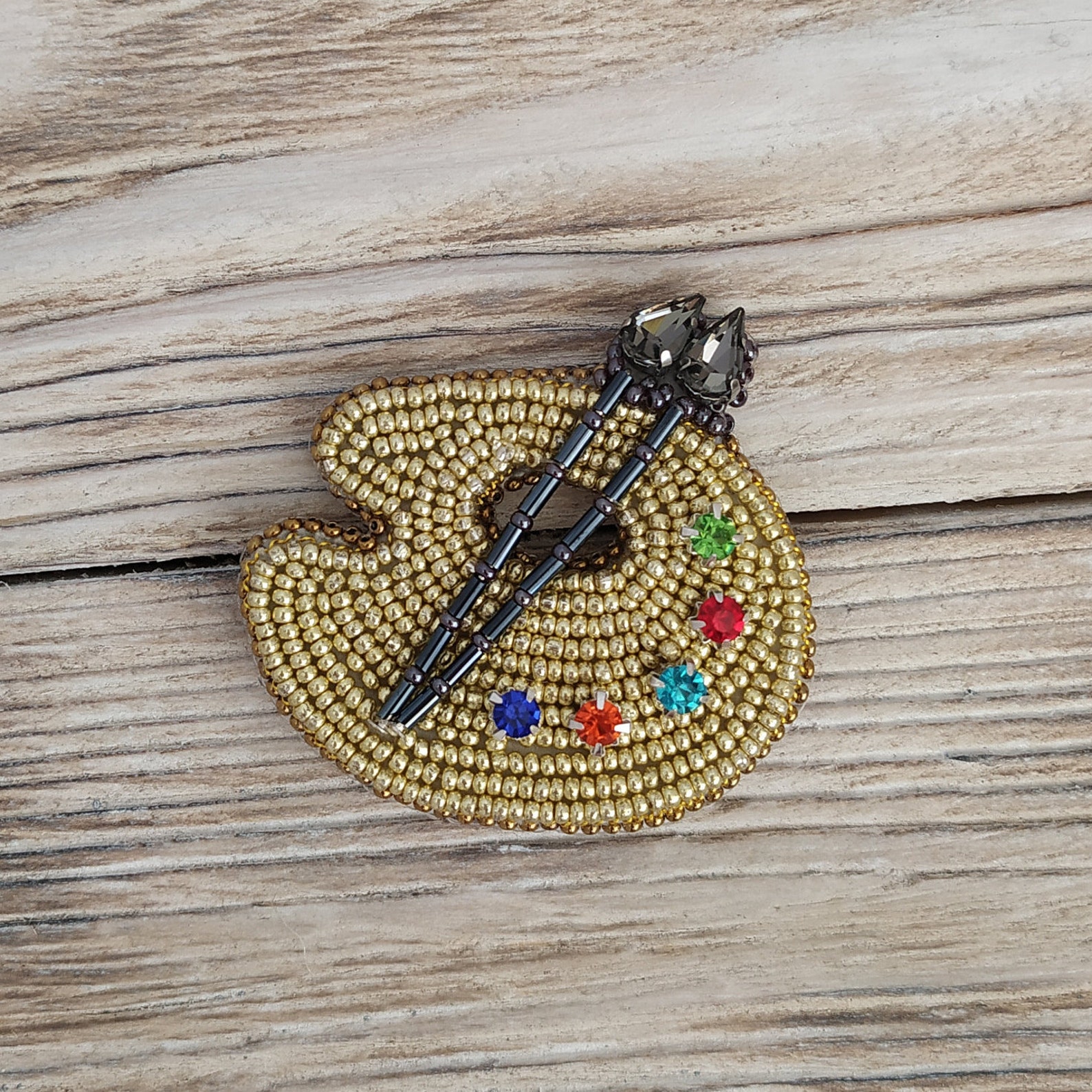 Artist's Palette Brooch create Jewelry Gifts for Etsy