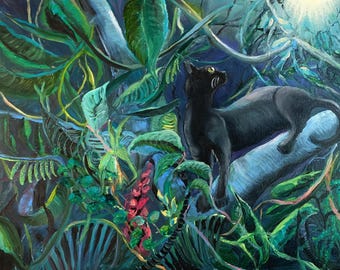 Gato negro tropical vudú