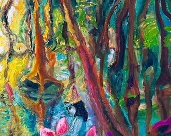 Krishna en la vida del pantano