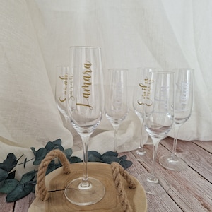 Set of stickers for champagne glasses • Wedding • JGA • Hen party • Girls&#39; party
