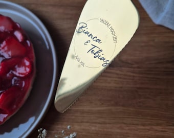 Personalisierter Tortenheber • rundes Design • Kuchenschaufel • Hochzeit