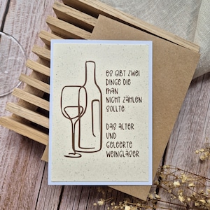 Geburtstagskarte • Wein • Klappkarte • Karte mit Umschlag