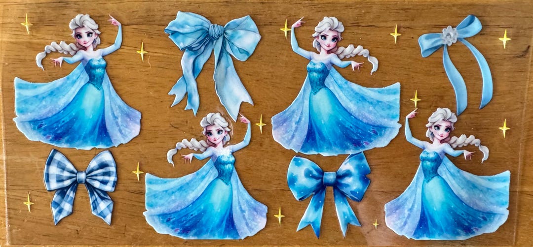 Elza Wrapper Elsa and Bows - UVDTF 16oz Wrap - Etsy