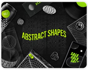 Abstract shapes collection – 100 design elements