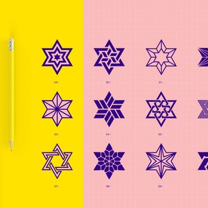 96 Geometric Shapes & Logo Marks Collection Vol.1 - Etsy