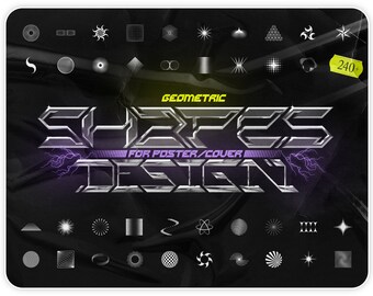 Geometric shapes pack for poster and cover design