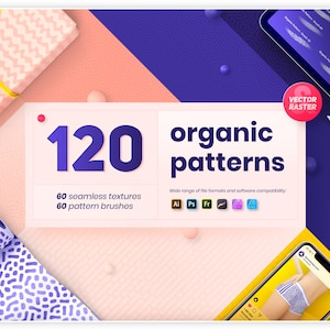 Organic patterns - 120 textures and brushes collection