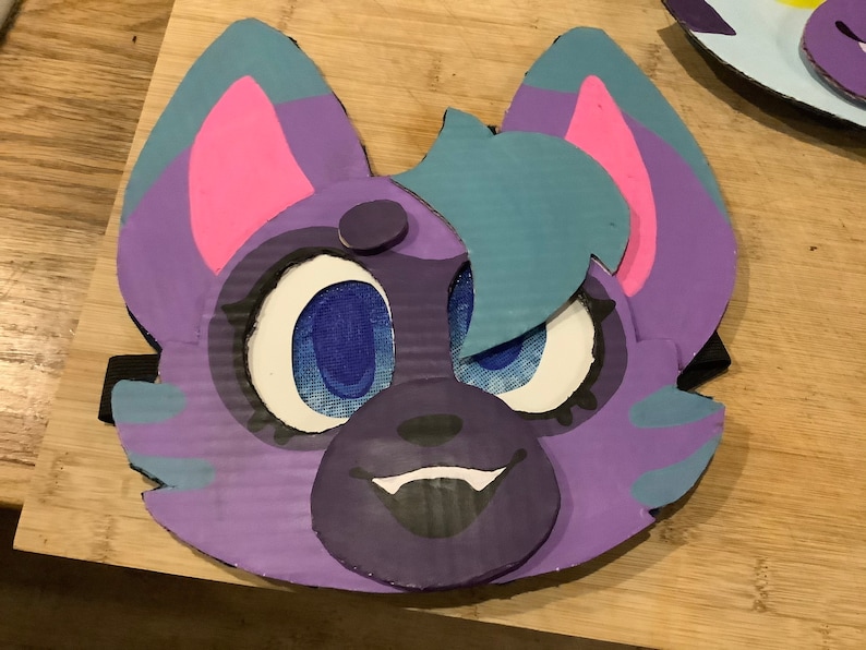 Furry/animal custom expressive cardboard masks Etsy