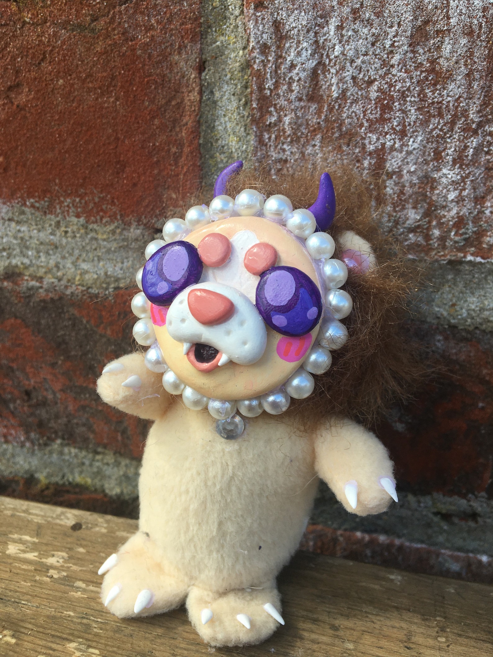 Lion clay face plushie custom plush stuffed animal | Etsy