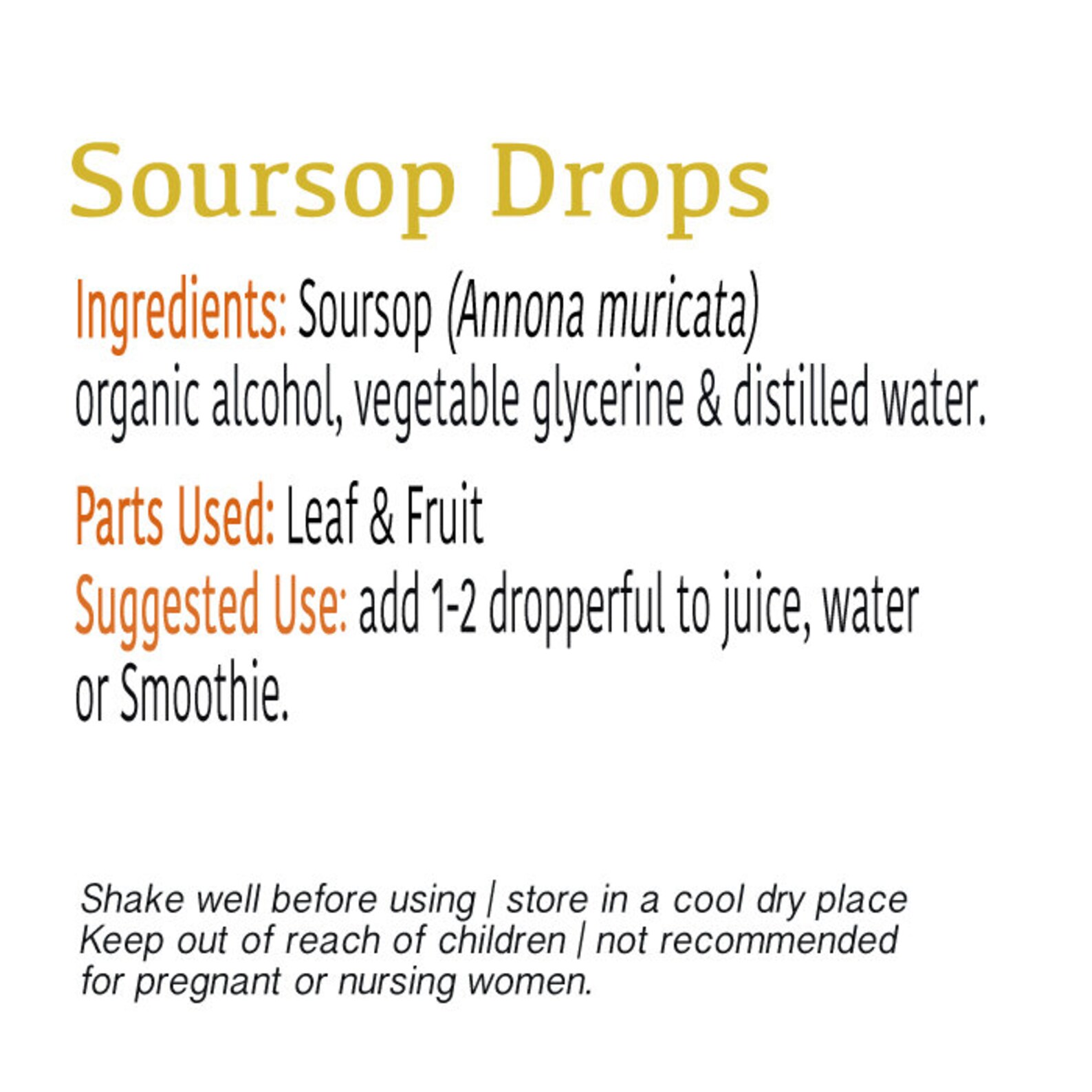 Soursop Fruit AND Leaf Liquid Extract Etsy