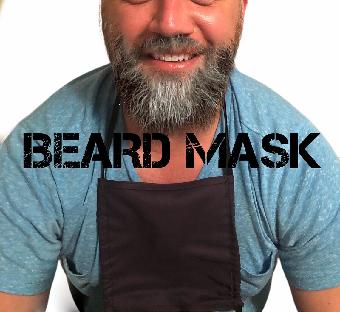 Beard Mask Lightweight Thin Men's Black XL Facemask for Etsy