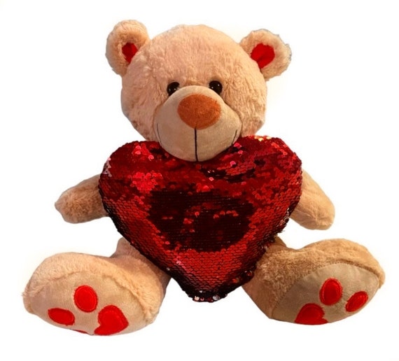 Oso de peluche personalizado con texto, nombre o fecha, oso de peluche como  regalo personalizado para Navidad, cumpleaños, día de San Valentín