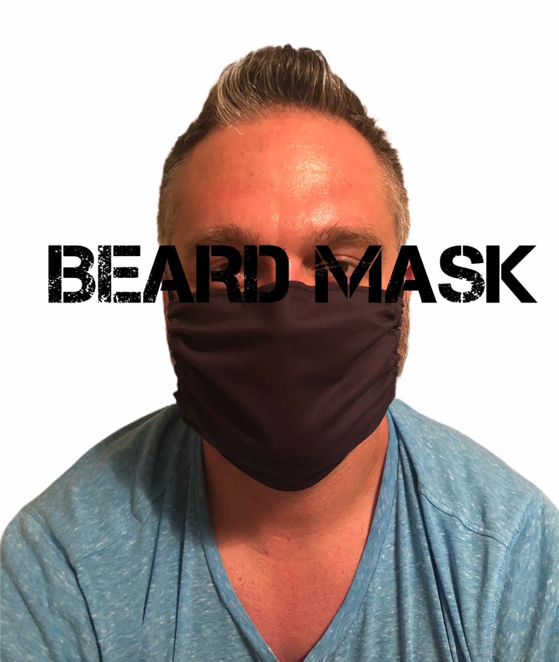 Beard Mask Lightweight Thin Men's Black XL Facemask for Etsy
