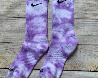 Nike Tie Dye Cushioned Dri-Fit Crew Socks Unisex Adult - Lavender Purple Pastel