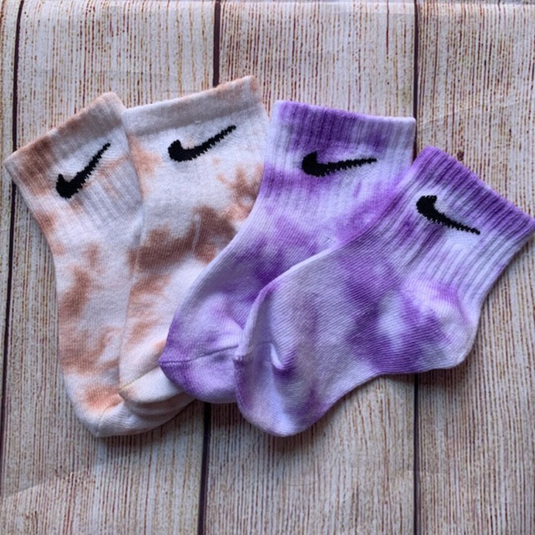 Tie Dye Baby Socks / Nike Toddler Custom Hand Dyed Socks / Tie Etsy