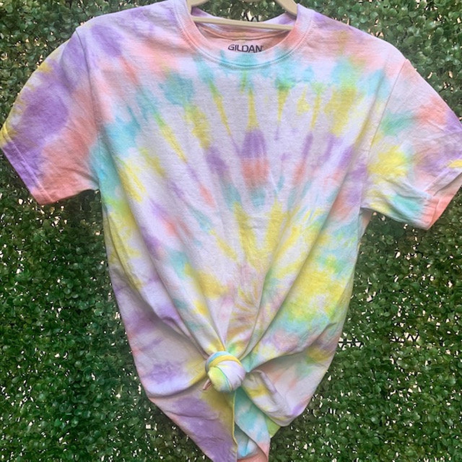 pastel rainbow tie dye shirt