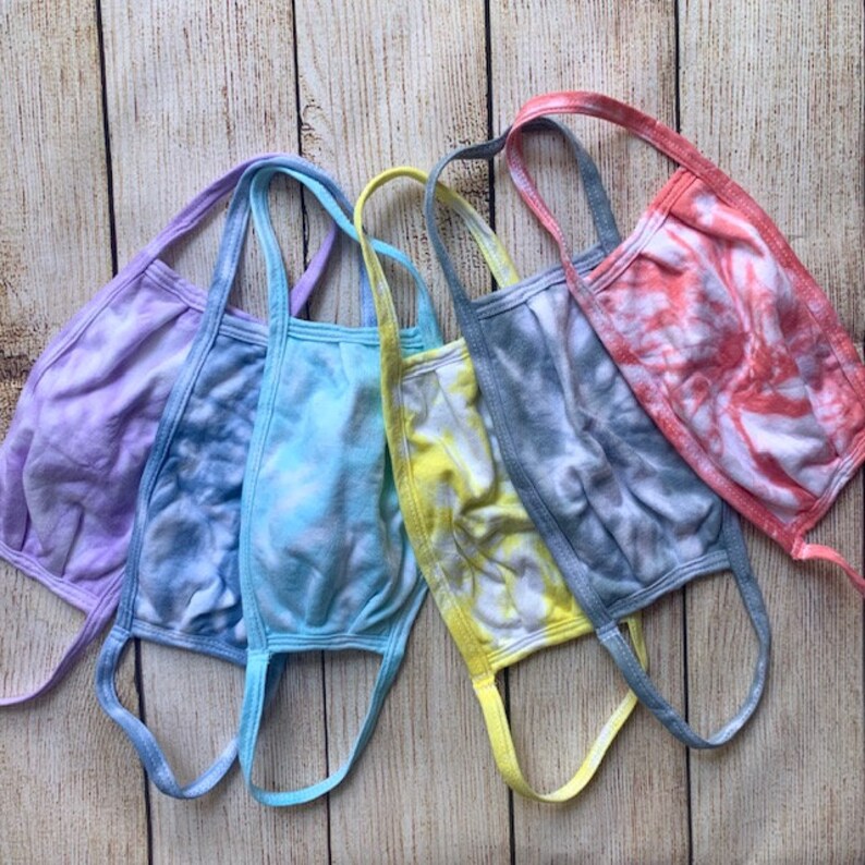 Adult Tie Dye Face Mask Tie Dye 100 Cotton Face Mask Double Etsy