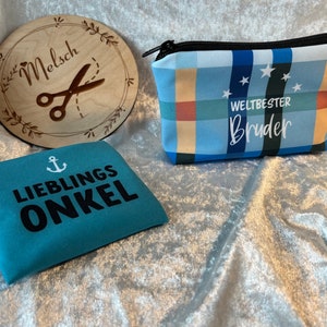 Wetbag wassertasche Nasstasche Lieblingsonkel Bruder Kosmetiktasche Strandtasche SchwimmbadtascheAnker maritim Softshell abweisend