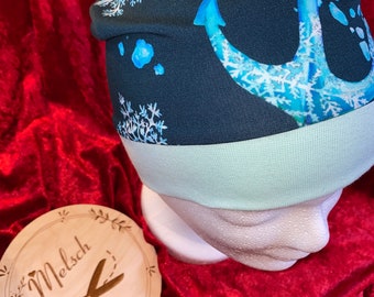 Beanie für Kinder 1-3 Jahre Anker und Eis blau petrol handmade Mütze