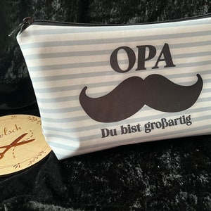 Wetbag wassertasche Nasstasche Kosmetiktasche Strandtasche Männer Opa Bart Männer Geschenk  Weihnachten maritim Softshell abweisend