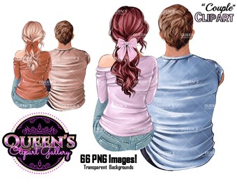 Couple clipart, Friends clipart, Boyfriend clipart, Fashion couple, Family clipart, Custom girlfriend and boyfriend clipart, Friends clipart