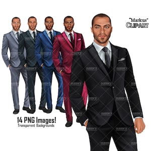 Man clipart, Business man clipart, Boyfriend clipart, Casual man clipart, Boy clipart, Male clipart, White man clipart, Man in suit