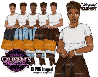 Afro girl clipart, Fashion clipart, Black woman clipart, Black girl magic, Fashion girl clipart, Girl boss clipart, Black girl png, Shopping