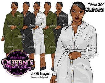 Afro girl clipart | Fashion clipart | Black woman clipart | Black girl magic | Fashion girl clipart | Girl boss clipart | Black girl | Curvy
