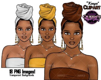 African headwrap, Face clipart, African American Woman, Headwrap clipart, Black Woman, Afro girl, Black girl magic, Fashion girl clipart