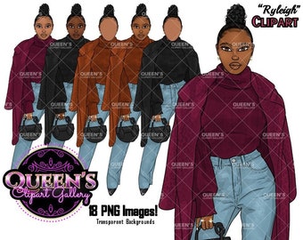 Afro girl clipart, Fashion clipart, Black woman clipart, Black girl magic, Fashion girl clipart, Girl boss clipart, Black girl, Planner girl