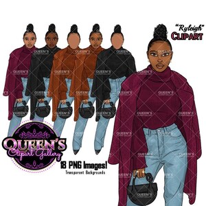 Afro girl clipart, Fashion clipart, Black woman clipart, Black girl magic, Fashion girl clipart, Girl boss clipart, Black girl, Planner girl