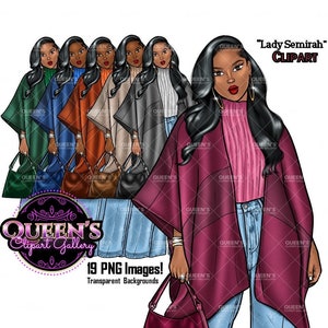 Denim Mädchen Clipart, Curvy Mädchen Clipart, Mode Mädchen Clipart, Jeans Mädchen Clipart, Afroamerikaner Clipart, Afro Mädchen Clipart, Girl Boss