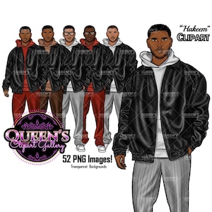 Hakeem Man Clipart: African American Male PNG Images (Digital Download)