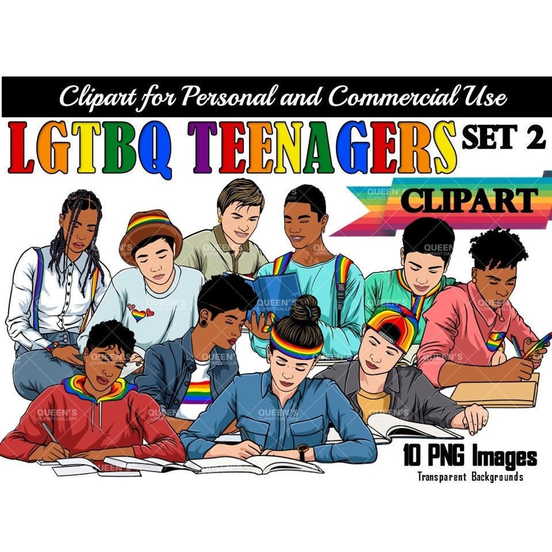 Clipart - LGTBQ Teenagers / LGTBQ Teens Clipart (SET 1)