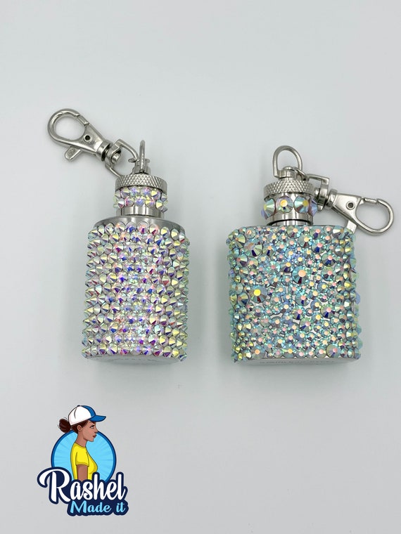 Mini Rhinestone Keychain Flask