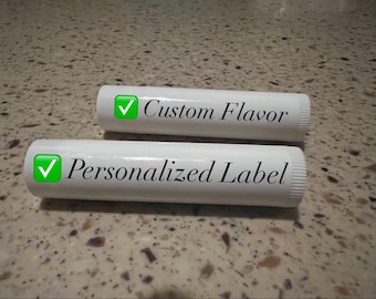 Custom Lip Balm for Party Favors, Holidays, Business Events | All Natural | Beeswax Chapstick +Scented w/ 100% Pure Essential Oils