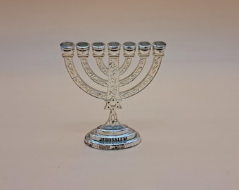 Jerusalem Menorah -Silver Plated