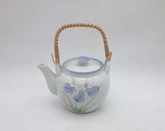White Ceramic Teapot New Vintage