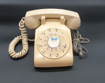 Vintage Beige Rotary Telephone NE-500