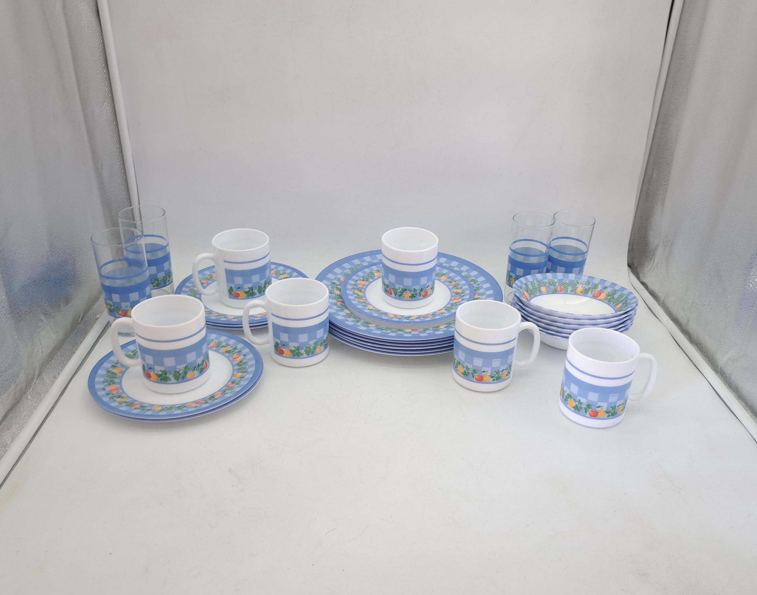 6 Place Arcopal Dinner Set -primeur - Etsy