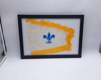 Framed Catholic Flag Papal Visit 1984