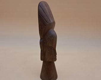 African Wood Statue Woman Kenya