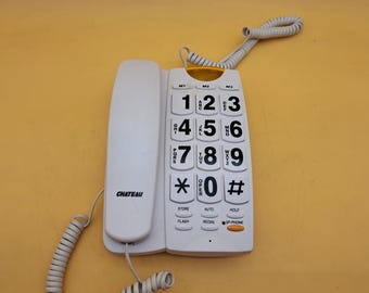 Large Numbers Push Button Telephone by Chateau