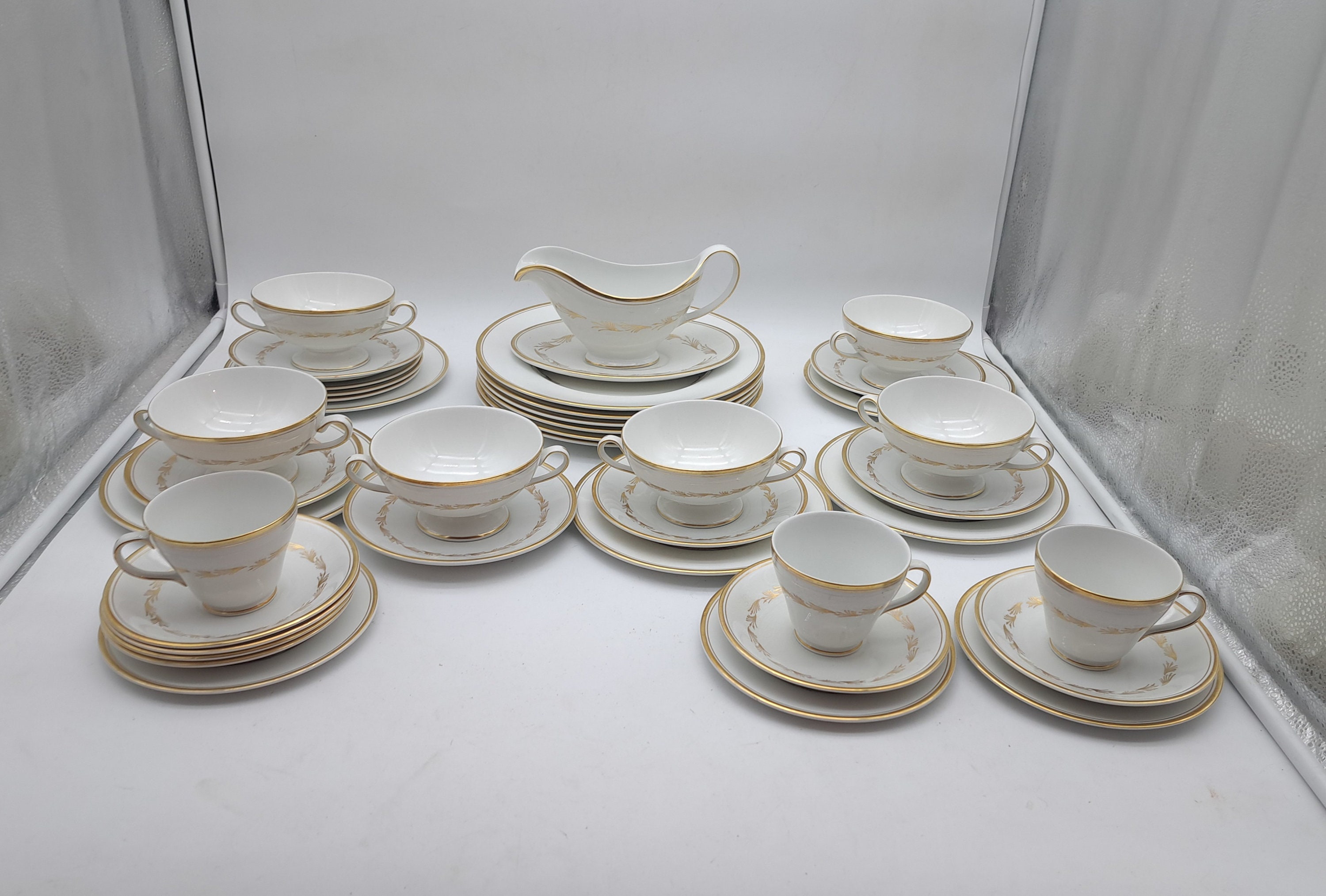 注目ショップ・ブランドのギフト Simpson's by Chinastyle Savoy Set Dinner Place 6 Potters Etsy - 工芸品