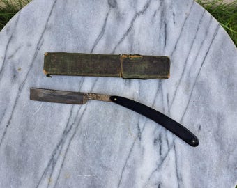 Straight Razor With Box Geneva Cutlery Co